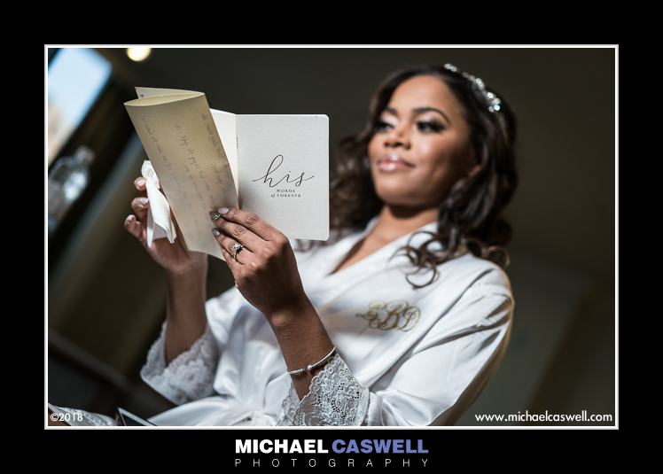 Bride reads vows written by groom