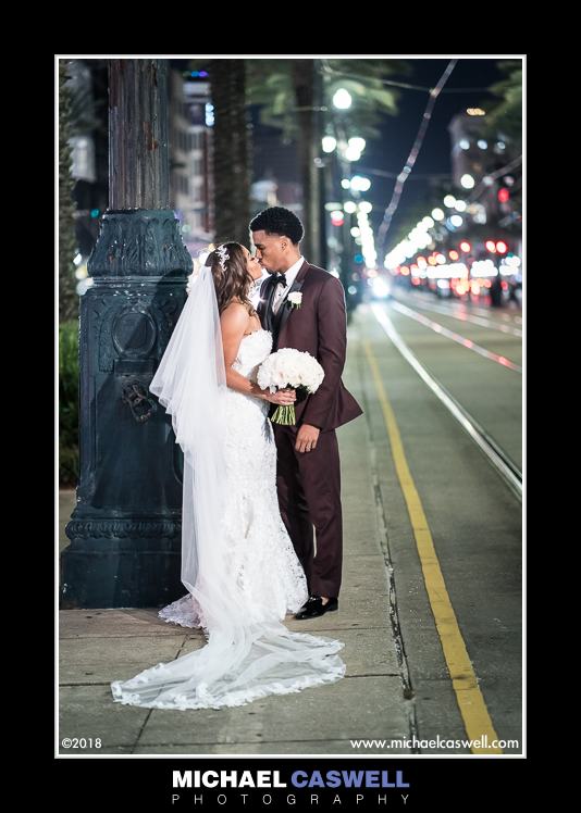 Newly married couple on Canal Street