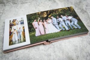 Flush mount wedding album