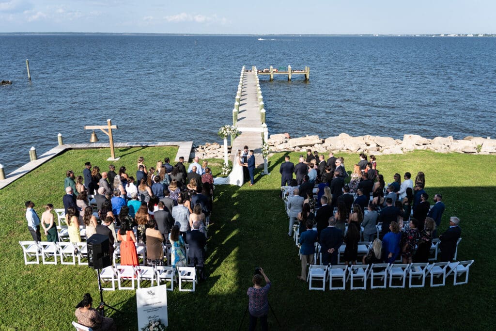 Bay Waveland Yacht Club wedding ceremony