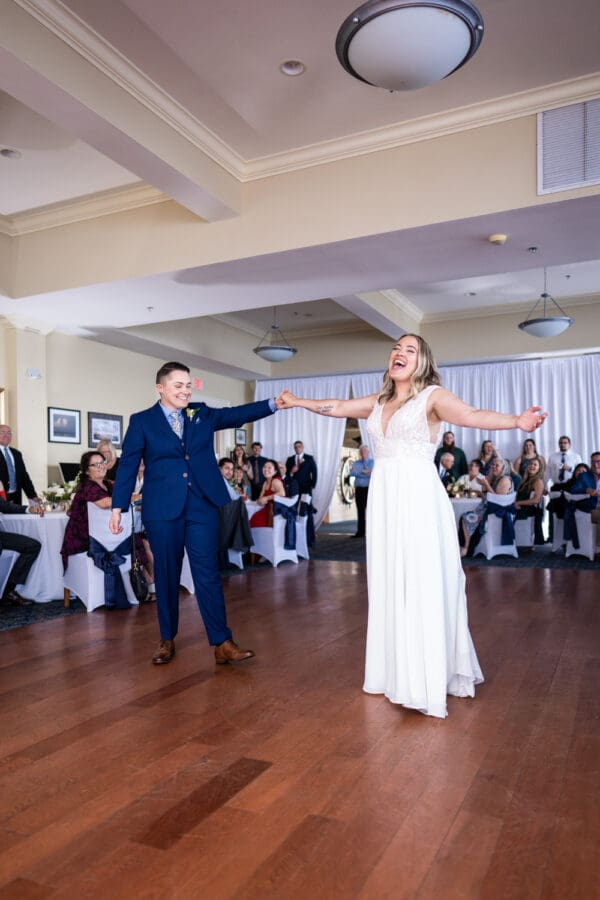 Brides dance at Bay Waveland Yacht Club wedding