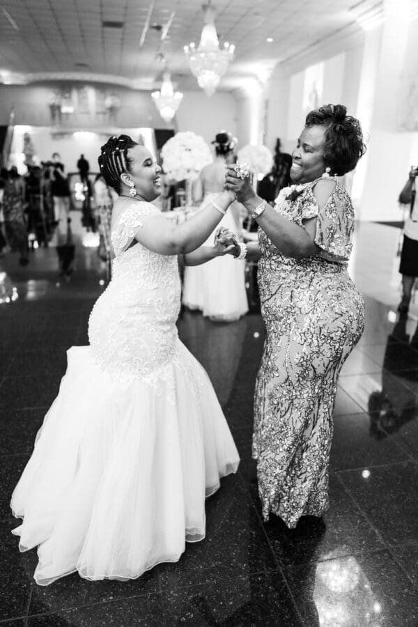 Bride dancing at Champagne Palace