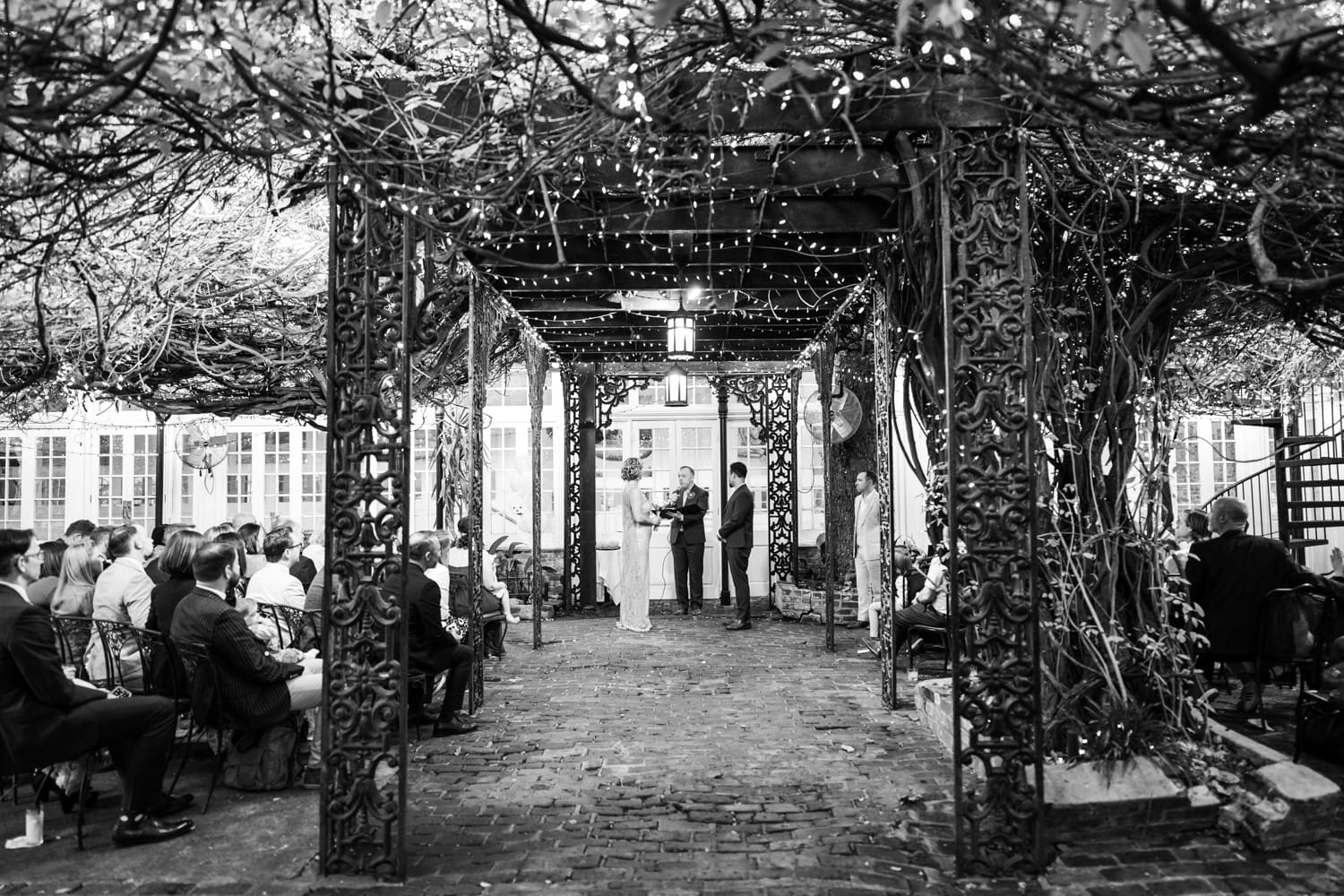 Wedding ceremony at Court of Two Sisters in the French Quarter