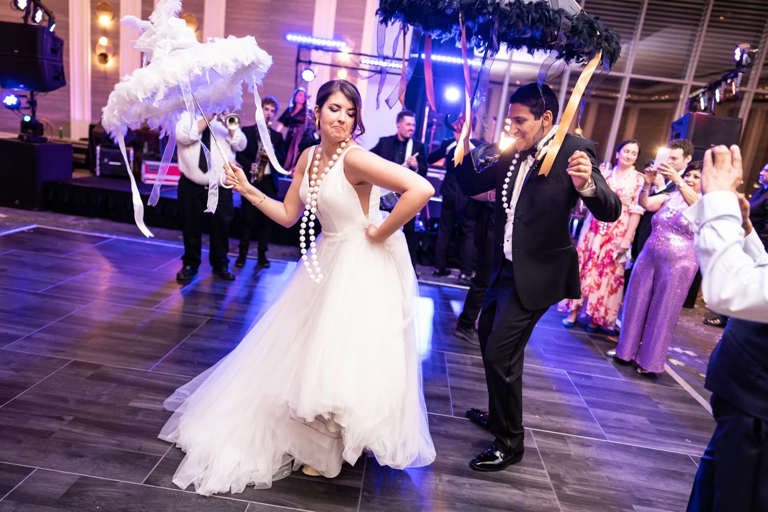 Bride and groom dance at Four Seasons wedding