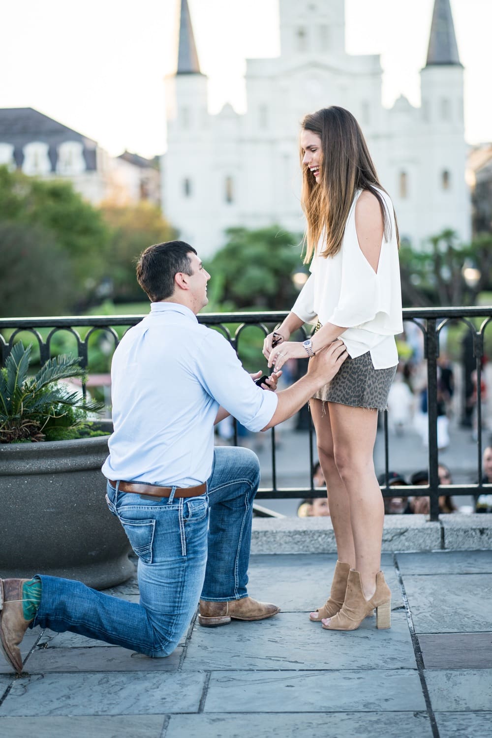 Marriage proposal in the French Quarter