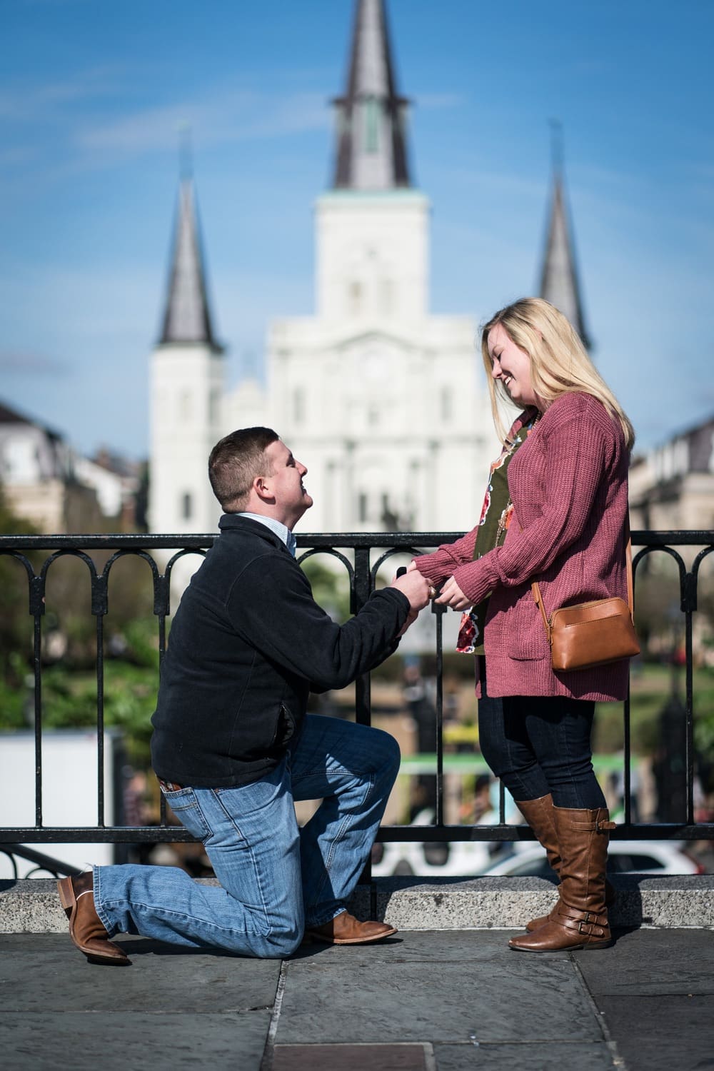 Marriage proposal in the French Quarter