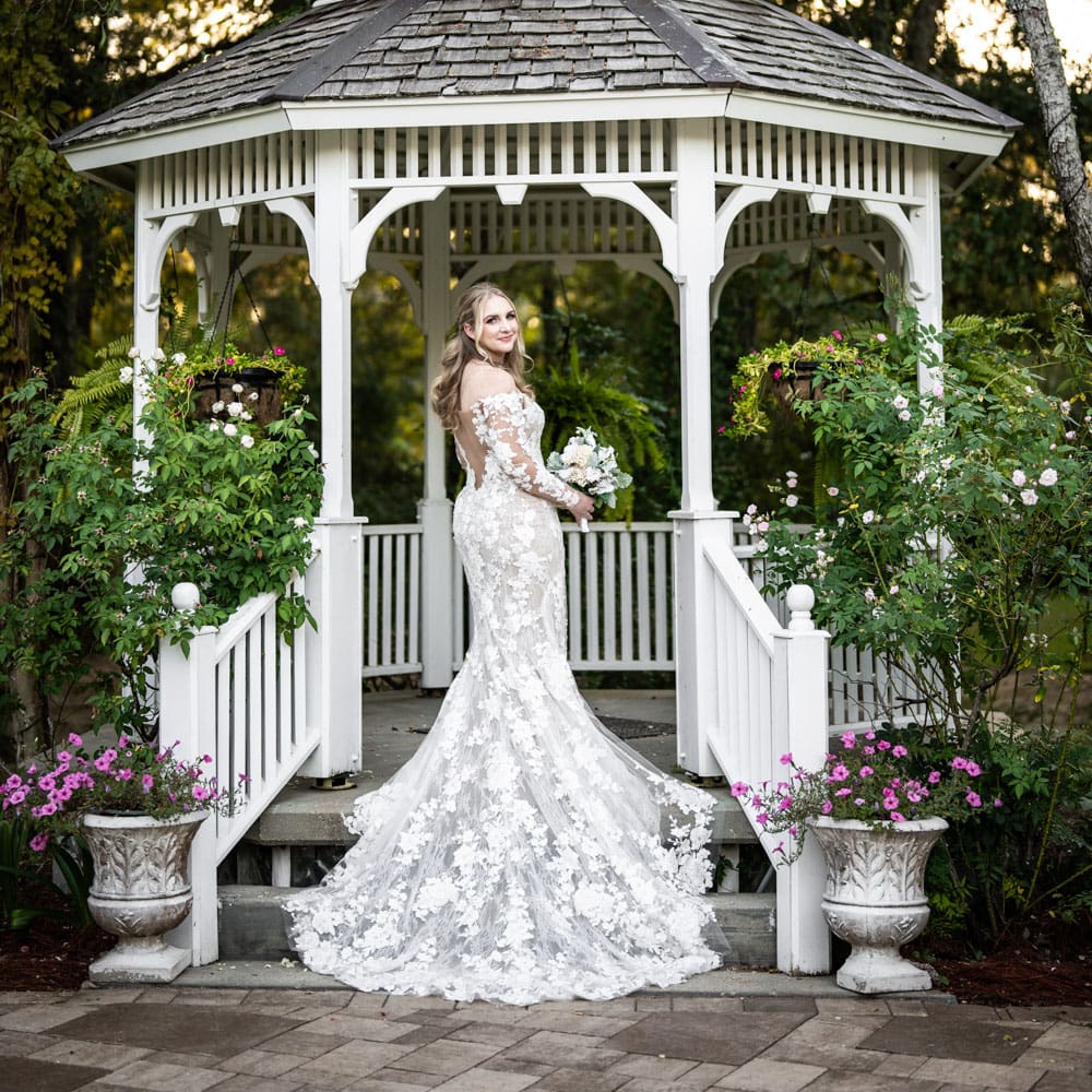 Bridal portrait at The Greystone wedding venue in Mandeville