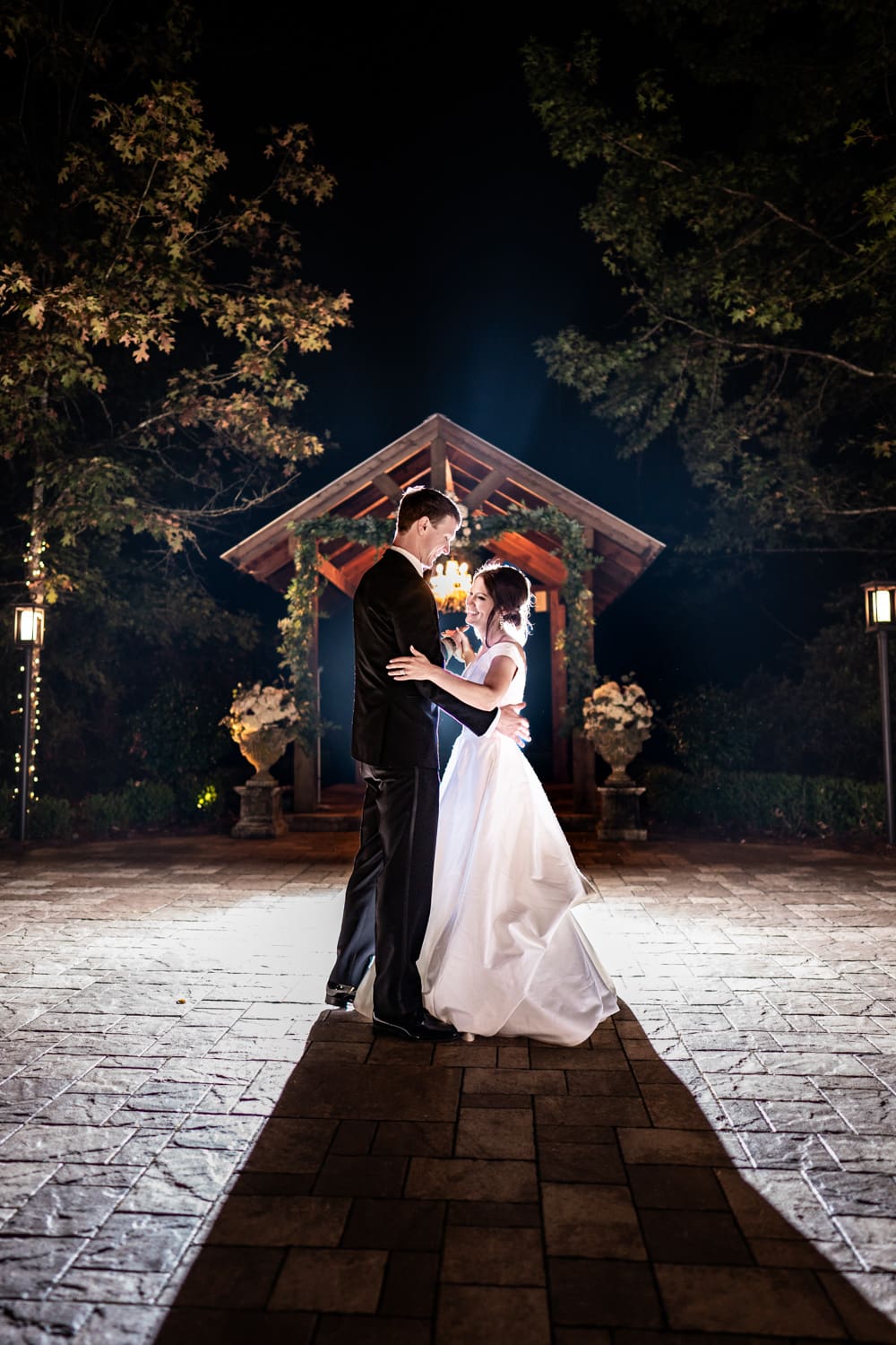 Bride and groom portrait at The Greystone in Mandeville wedding