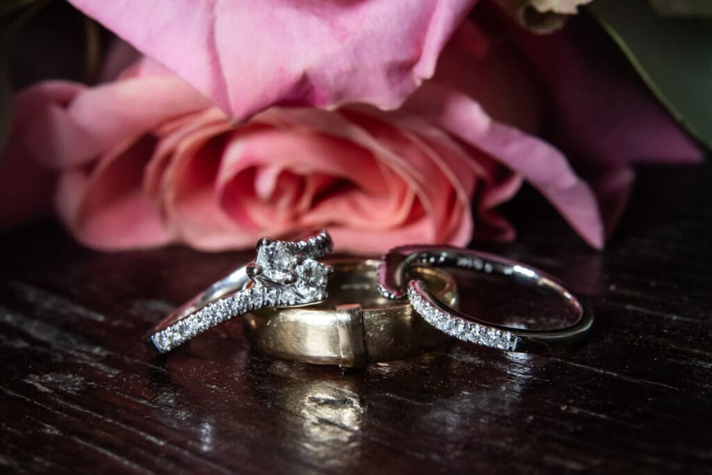 Close-up of wedding rings