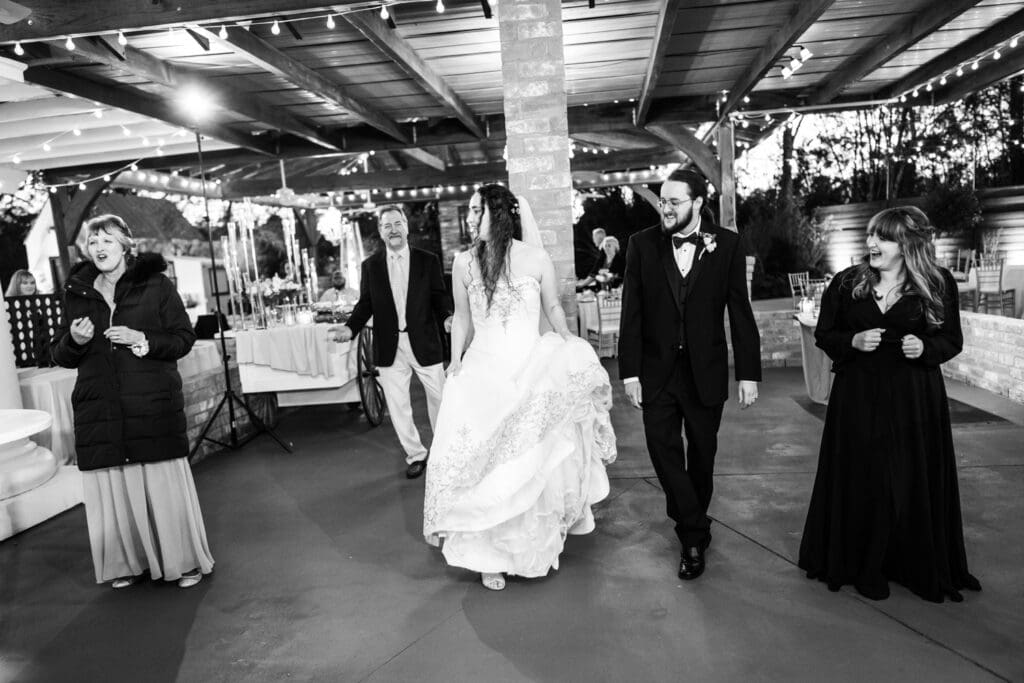 People dancing at wedding reception at Henry Smith House