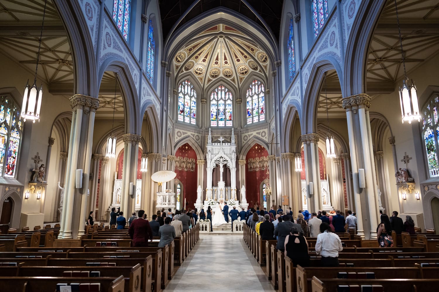 Wedding ceremony at Holy Name of Jesus Church