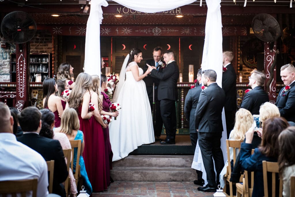 Ring exchange at House of Blues wedding ceremony