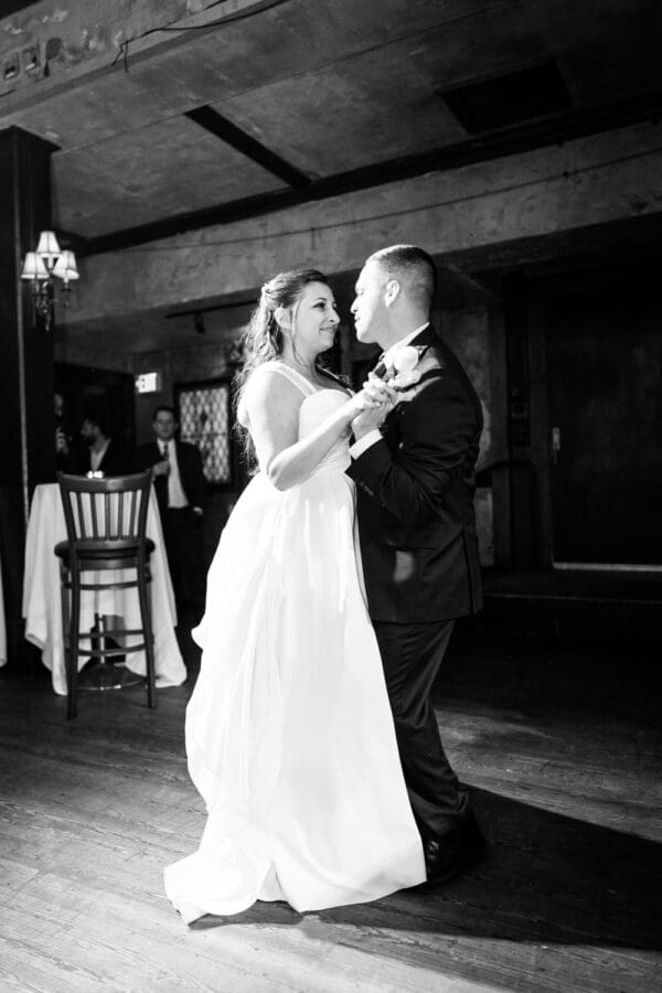 Bride and groom dancing at House of Blues wedding reception