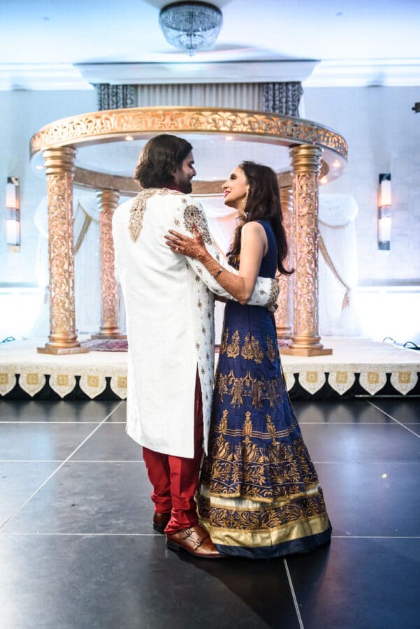 Bride and groom first dance at JW Marriott Indian wedding