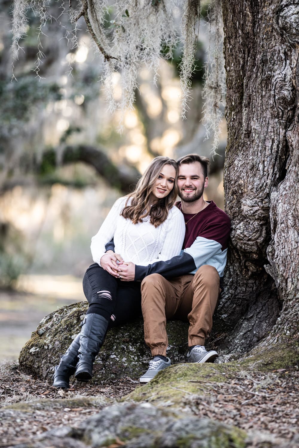 Engagement couple at Fontainebleau State Park