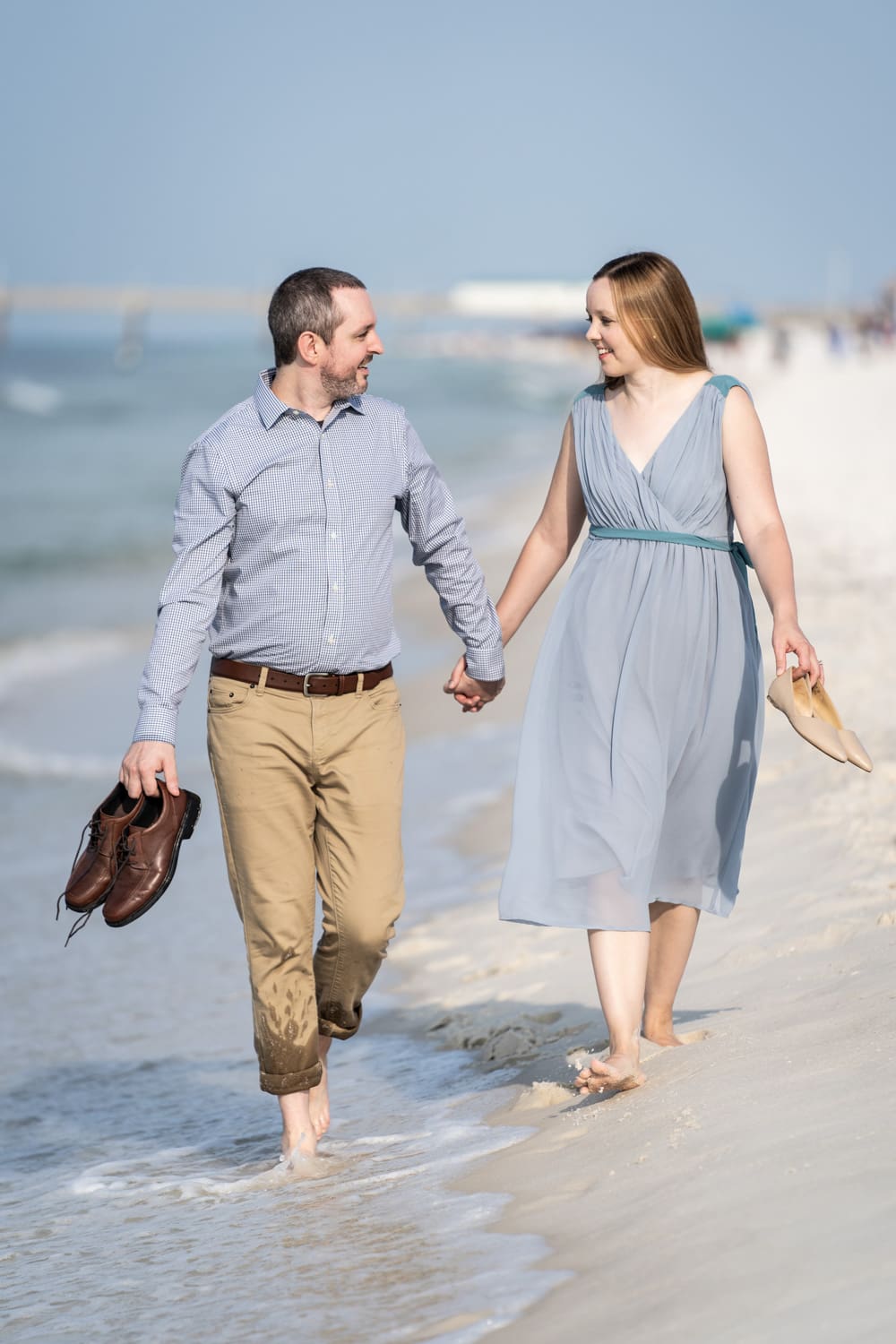 Engagement portrait on the beach in Fort Walton Beach