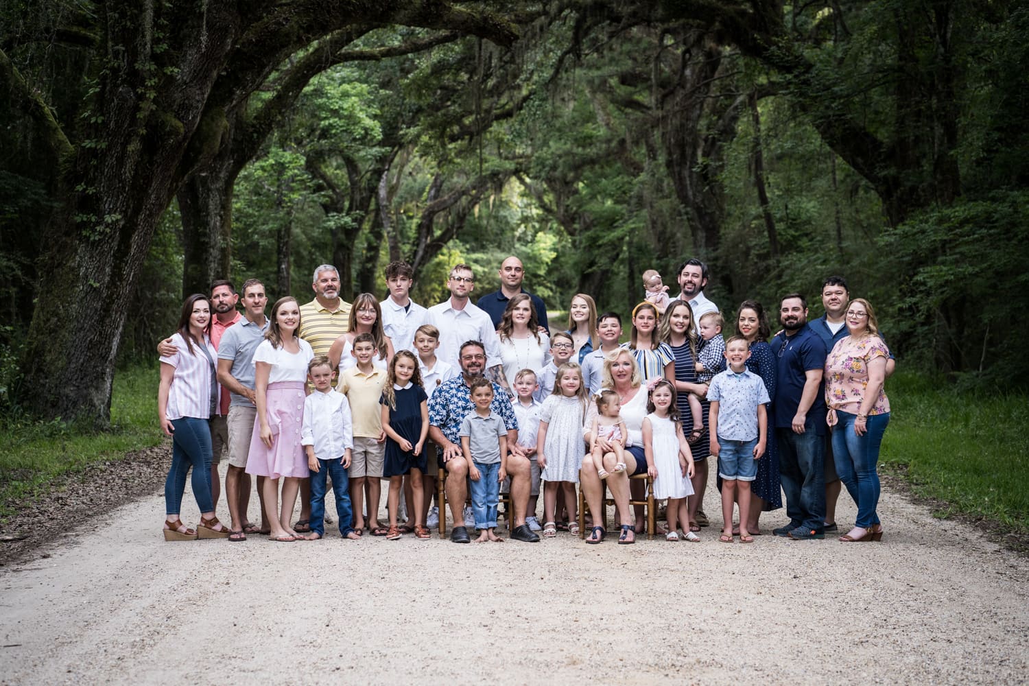 Large family portrait in Logtown, Mississippi