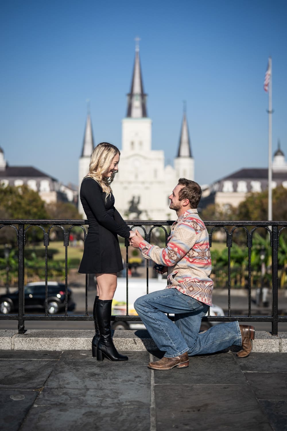 Marriage proposal in the French Quarter