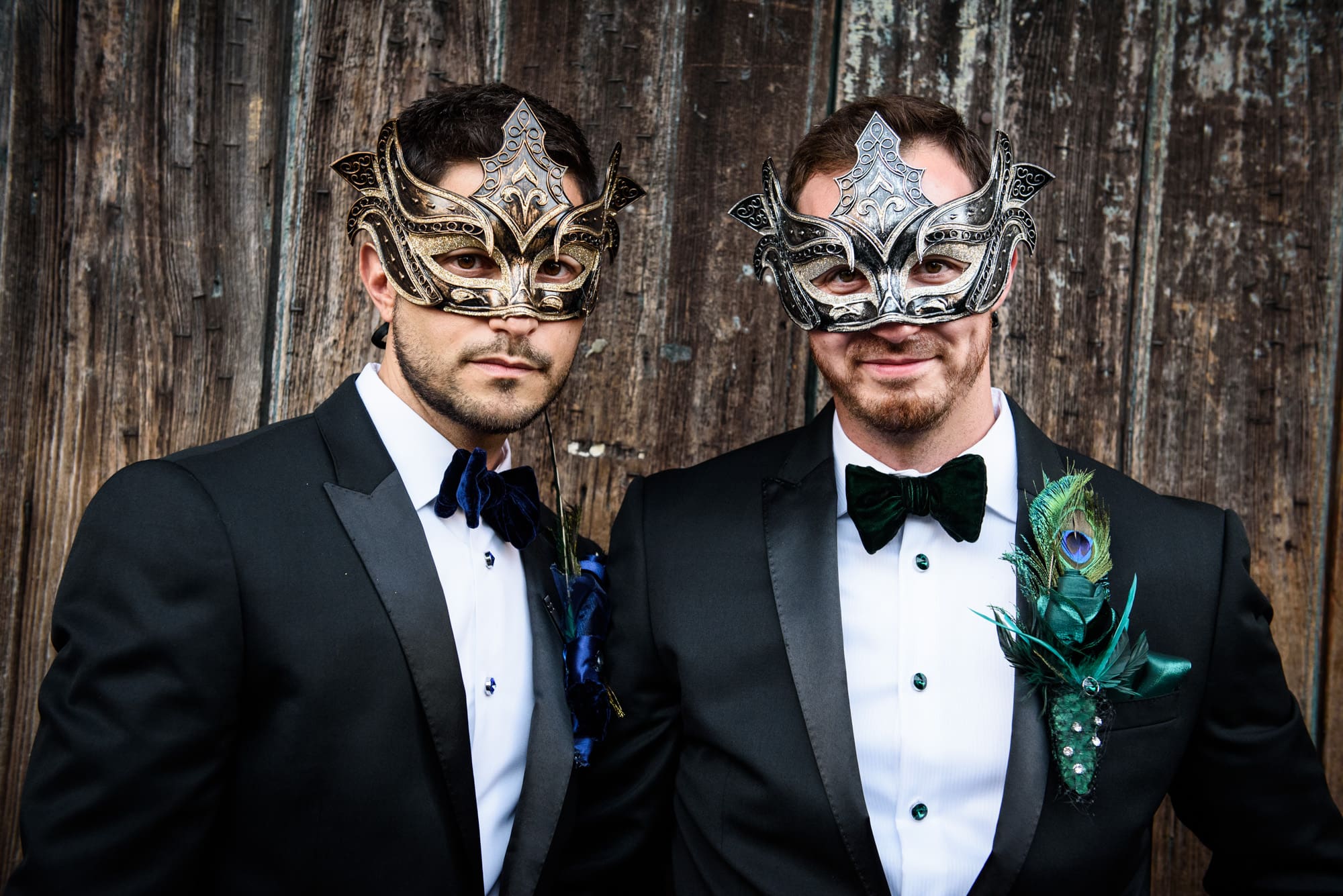 Elopement portrait of two grooms in the French Quarter