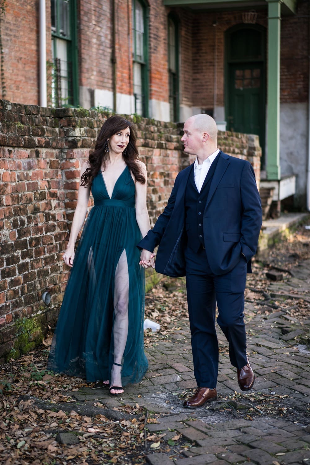 Uptown New Orleans engagement portrait