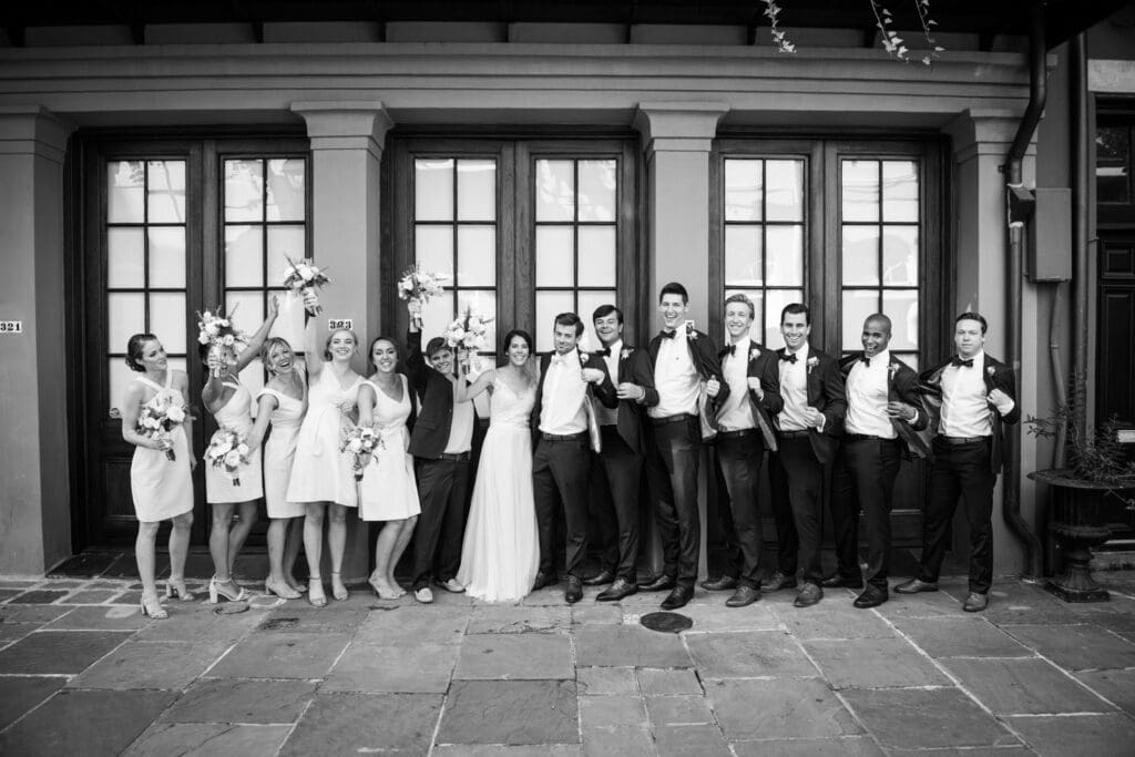 Wedding party in the French Quarter