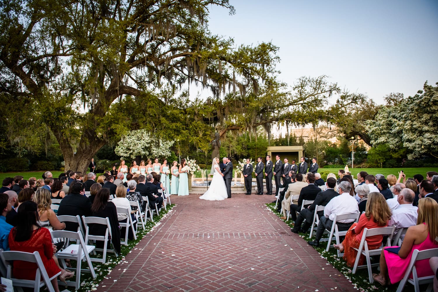 Pavilion of the Two Sisters wedding ceremony in City Park