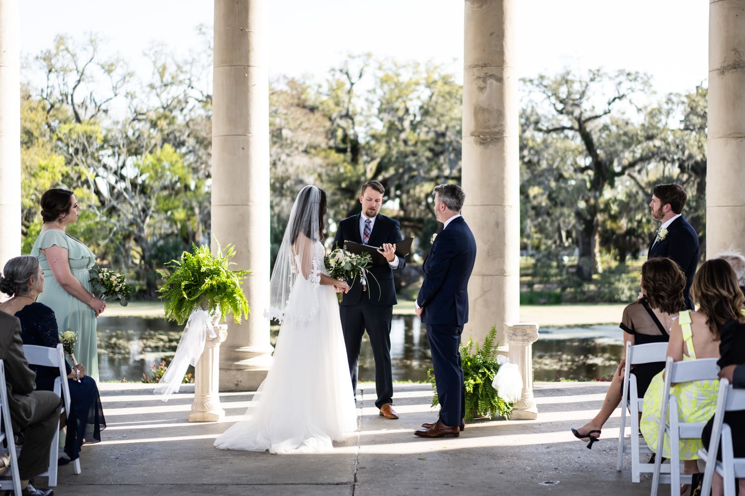 Wedding ceremony at the Peristyle in City Park