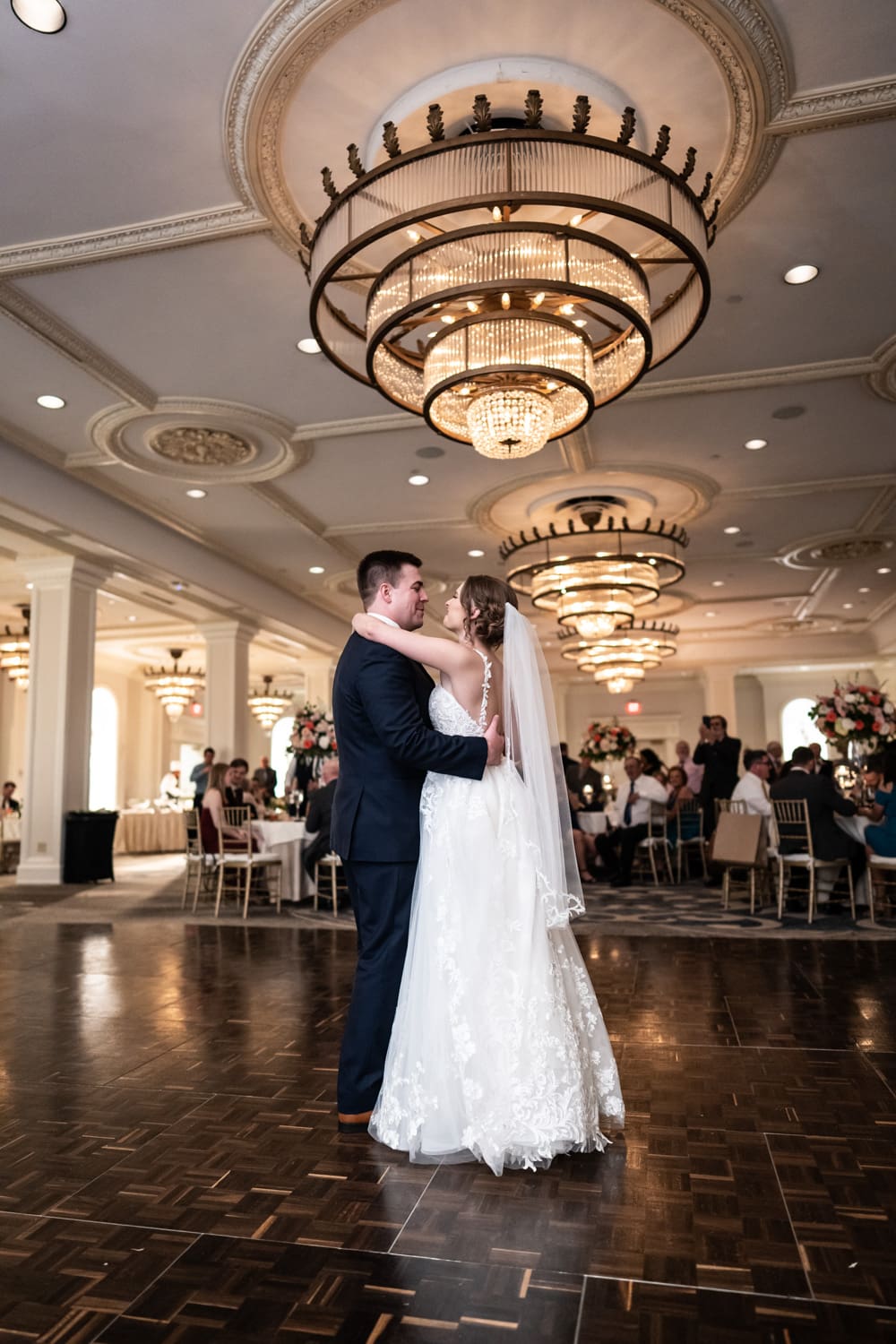 Bride and groom have their first dance at Roosevelt Hotel wedding