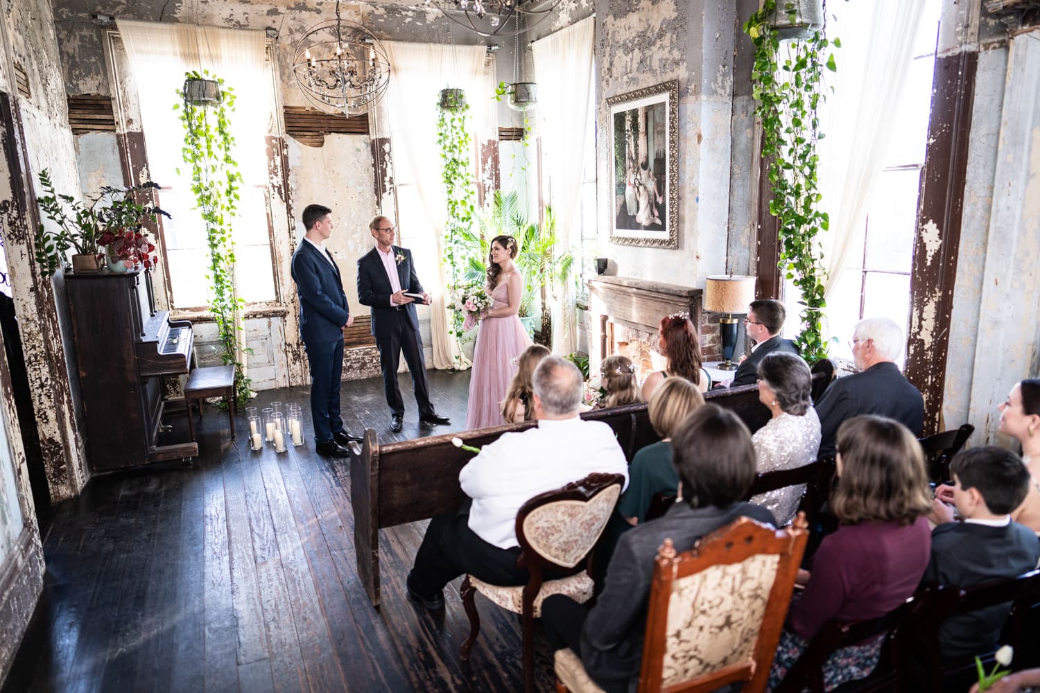 Wedding ceremony at Seraphim House in New Orleans