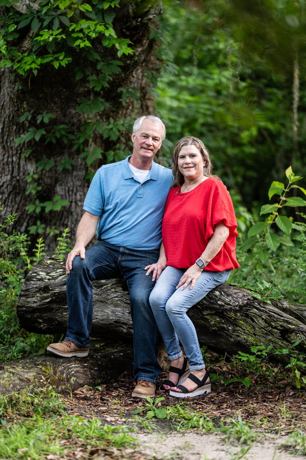 Anniversary portrait at Camp Salmen Nature Park in Slidell