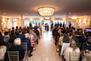 Indoor wedding ceremony at Southern Oaks in New Orleans