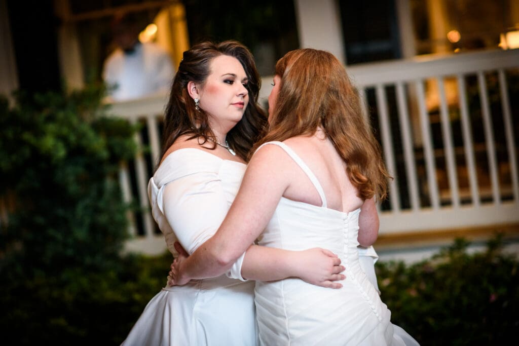 Two brides at Terrell House wedding