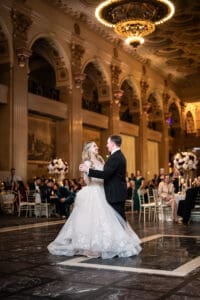 Bride and groom first dance at Capital on Baronne wedding in New Orleans