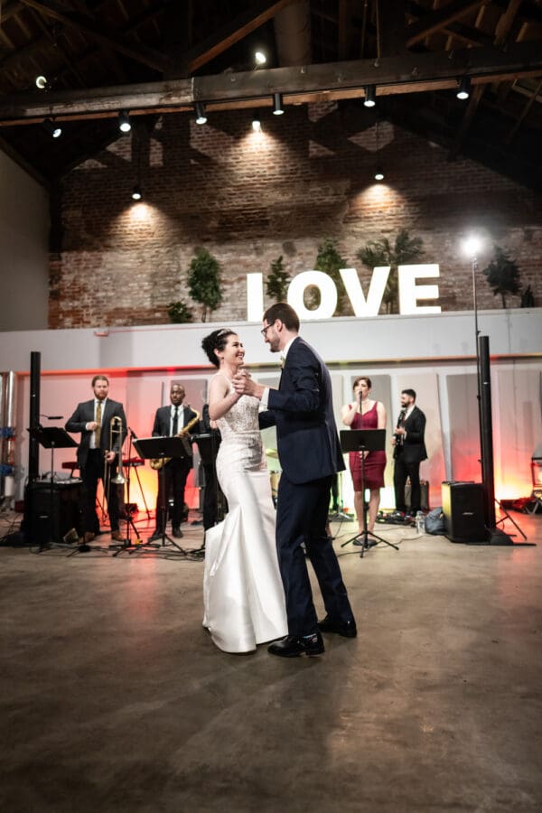 Bride and groom dance at Capulet wedding