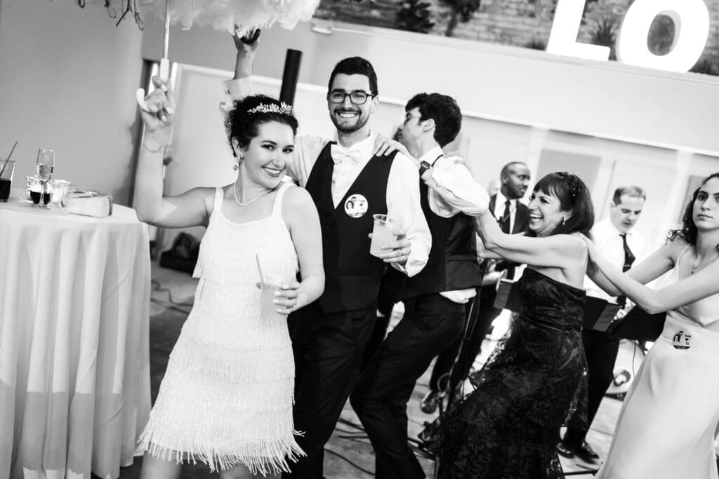 Bride and groom second line around Capulet