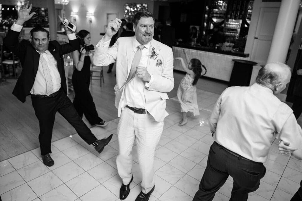 Groom on dance floor at Southern Oaks