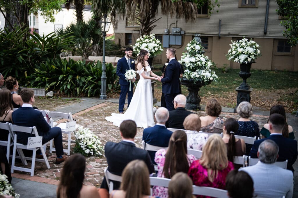 Wedding ceremony at Degas House