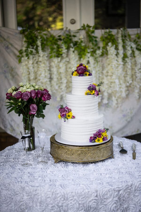 Wedding cake by Marguerite's in Slidell