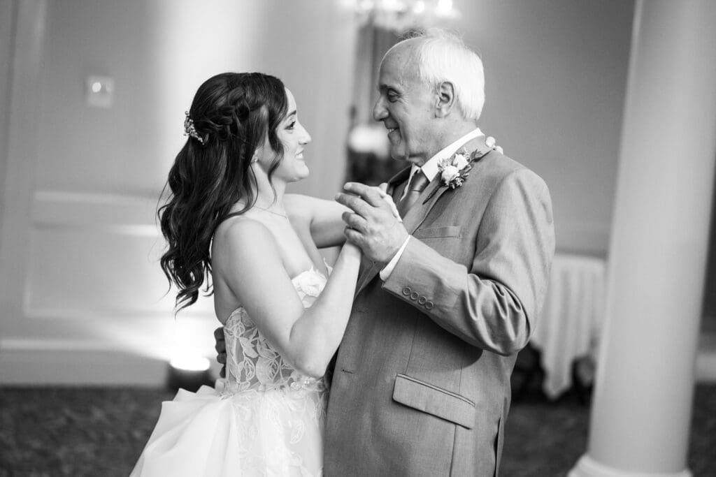 Bride dances with father