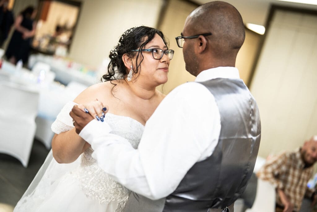 Couple has their first dance