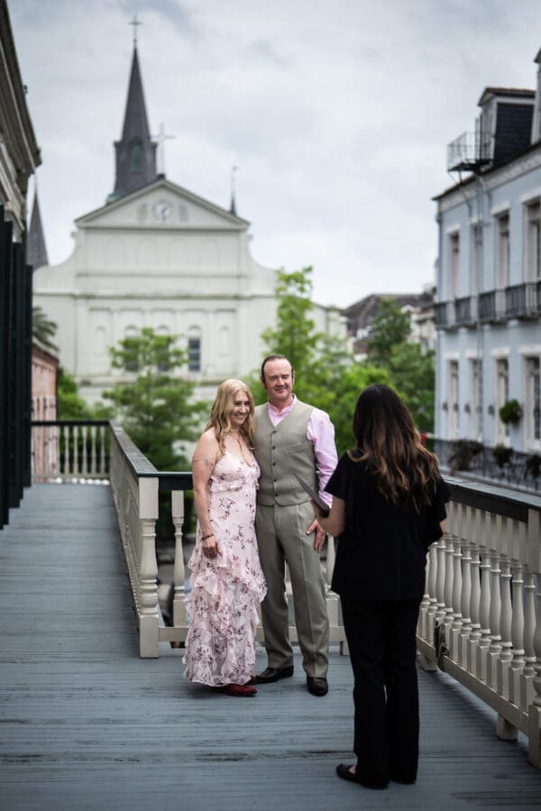 Couple has elopement ceremony on Bourbon Orleans balcony