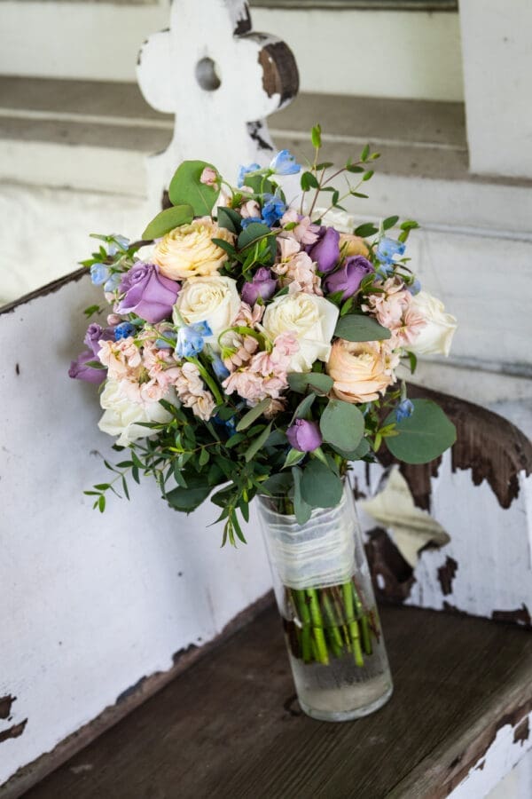 Bride's bouquet in vase