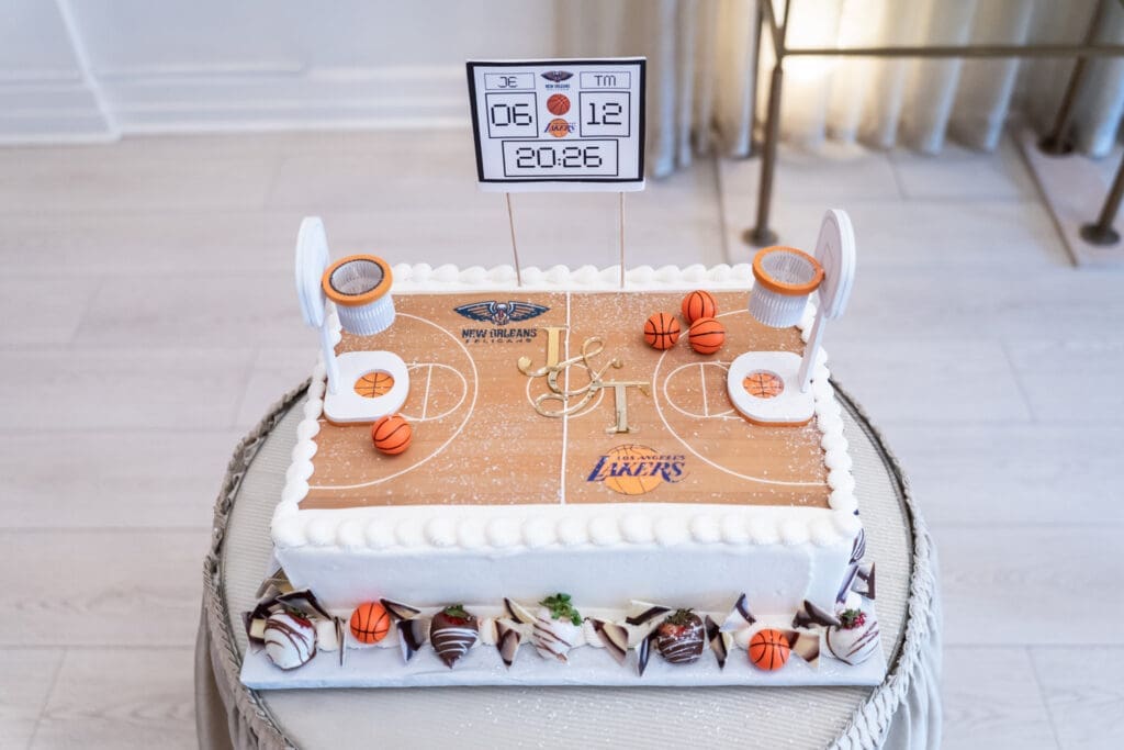 Basketball themed groom's cake