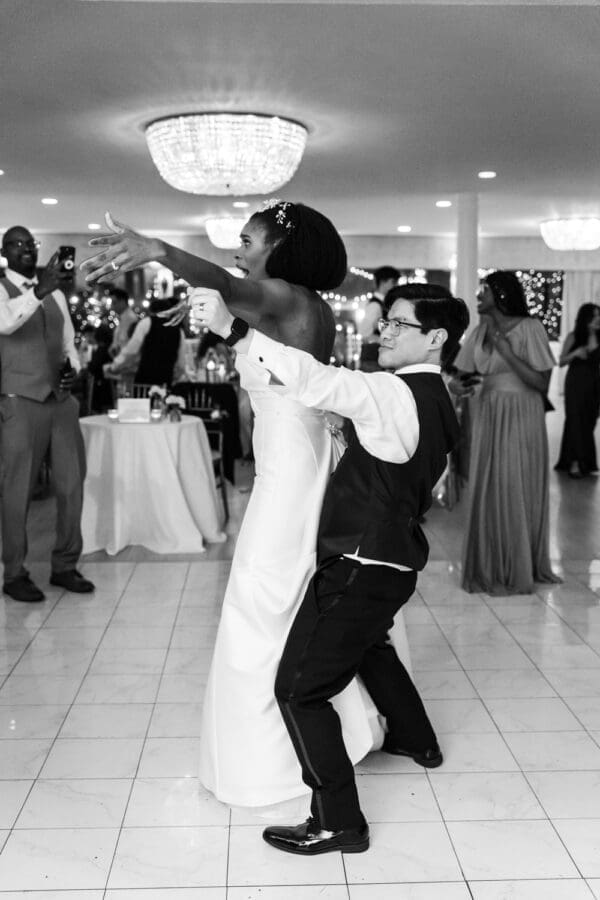 Bride and groom dance
