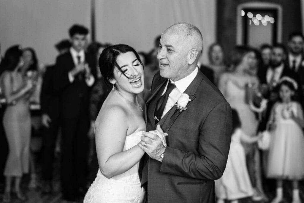 Bride and father dance