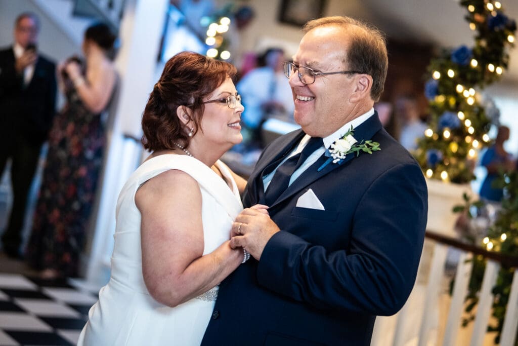 Bride and groom dance