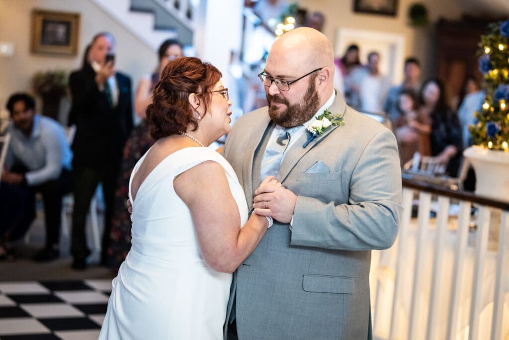 Bride and son dance