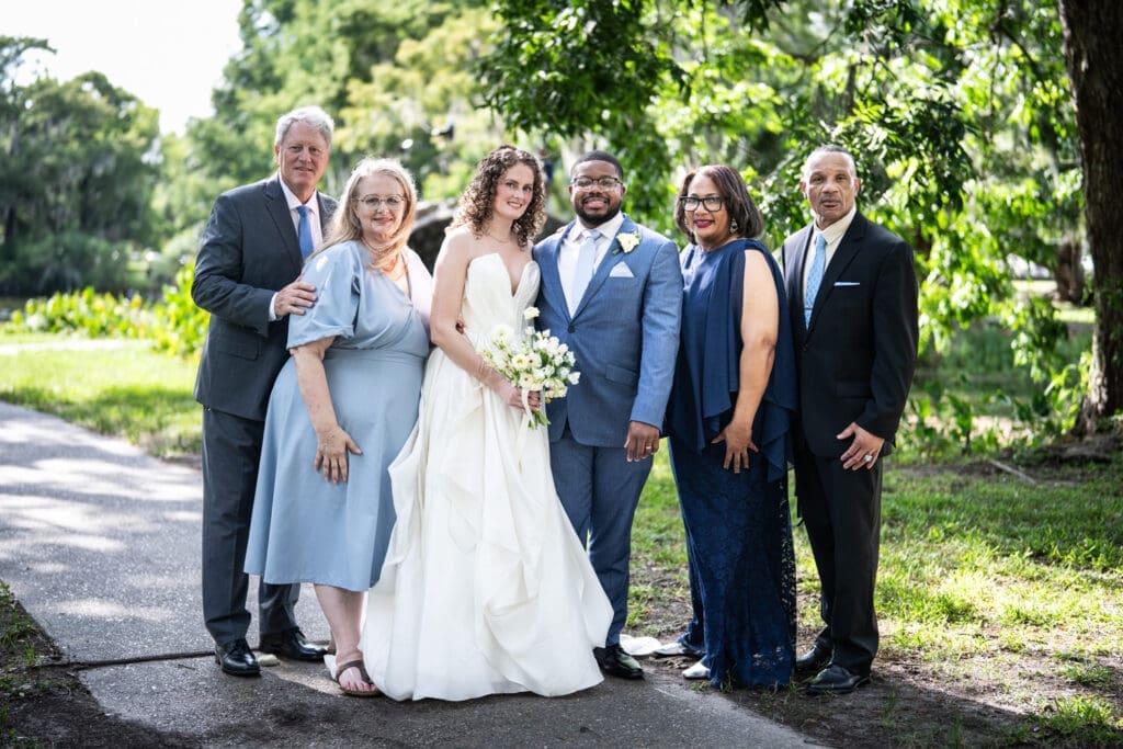 Elopement group portrait in the park