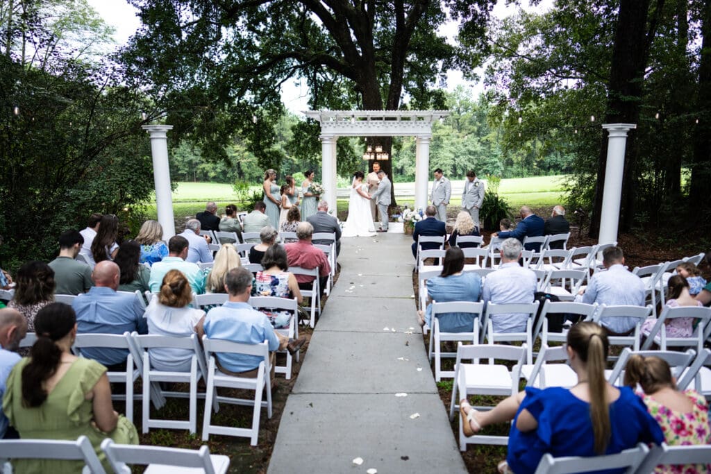 Wedding ceremony at The Homestead in Carriere Mississippi