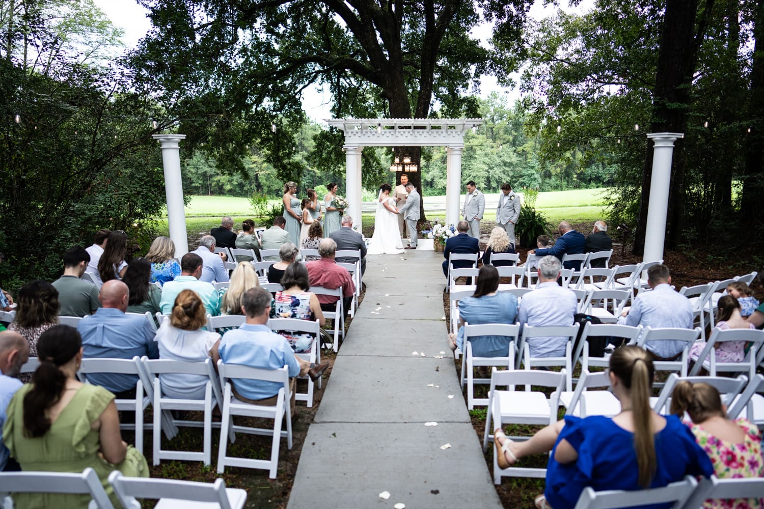 Wedding ceremony at The Homestead in Carriere Mississippi